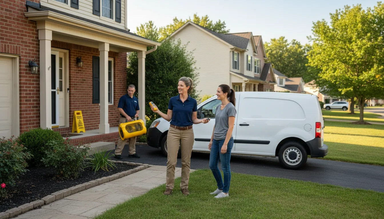 Residential water damage restoration in Garden Prairie, IL